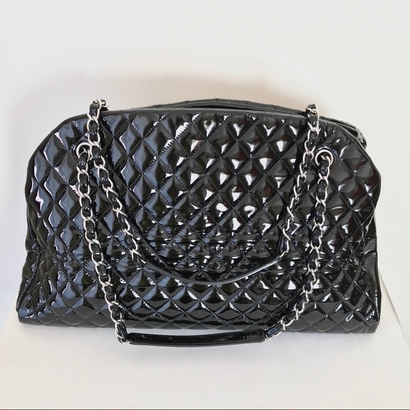 Chanel Quilted Patent Leather Maxi/XL Tote Handbag - Picture 6 of 9